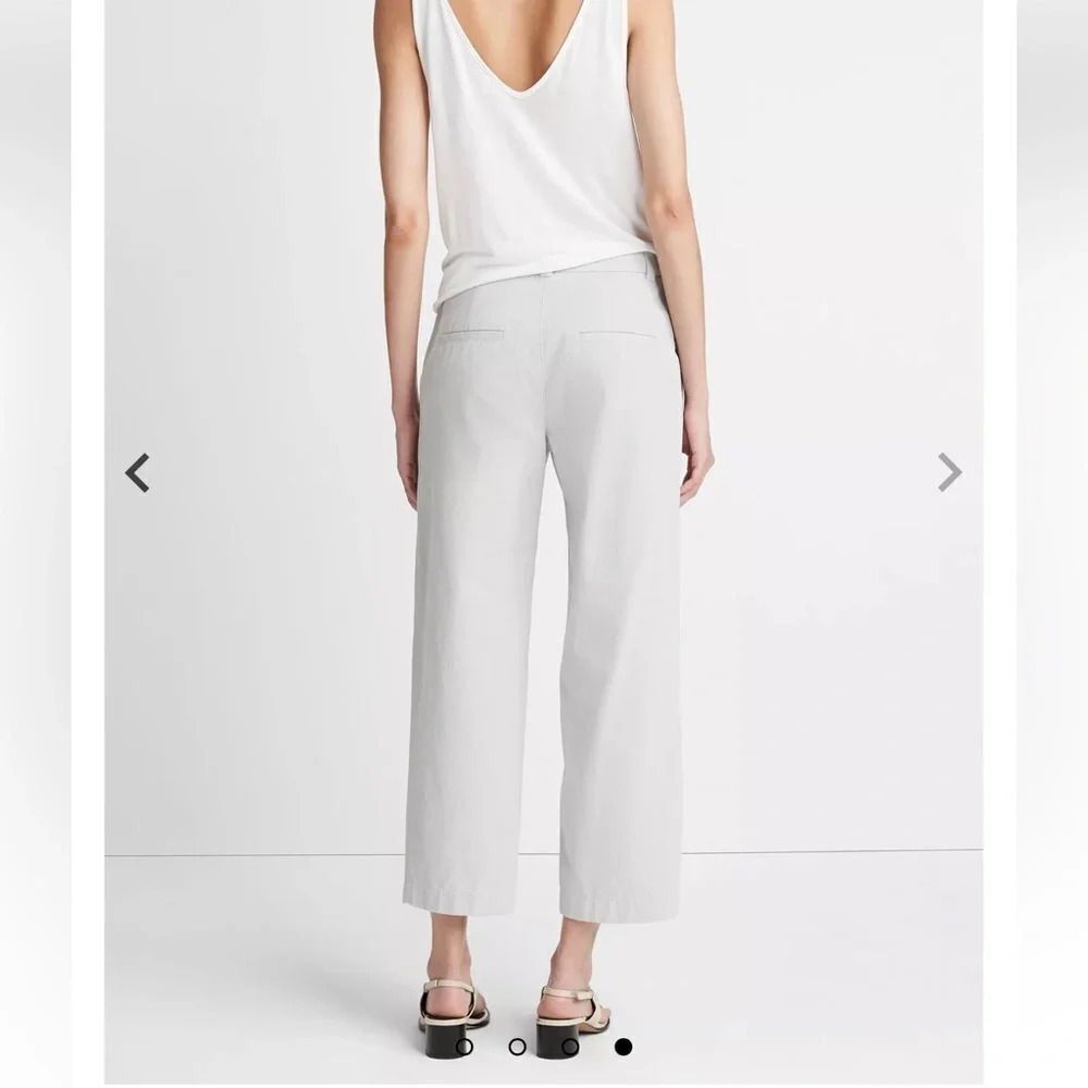 Vince Low-Rise Washed Cotton Crop Pant size 8 Lunar Dust gray - Picture 3 of 14